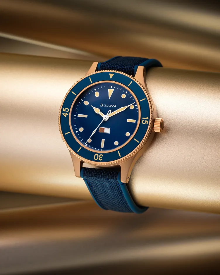 Blue Dial CORDURA® + HNBR Strap MIL SHIPS 98A325 | Bulova Blue Dial CORDURA® + HNBR Strap MIL SHIPS 98A325 | Bulova